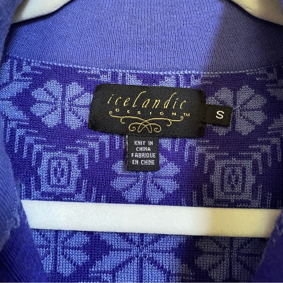 Icelandic Design Sweater Purple Full Zip - Picture 6 of 7